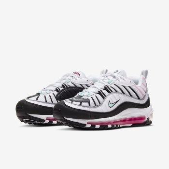 Nike Air Max 98 - Női Utcai Cipő - Platina/Fekete/Rózsaszín